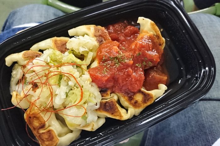 ねぎ塩&トバトバジル焼き餃子